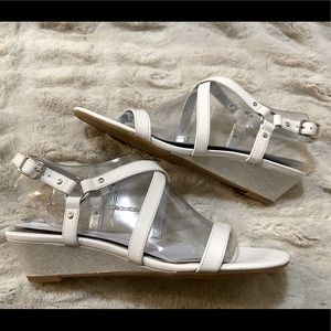 Chaps BRAND NEW white wedge sandals